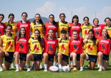 Las Leonas7s M18 posan en una concentración
